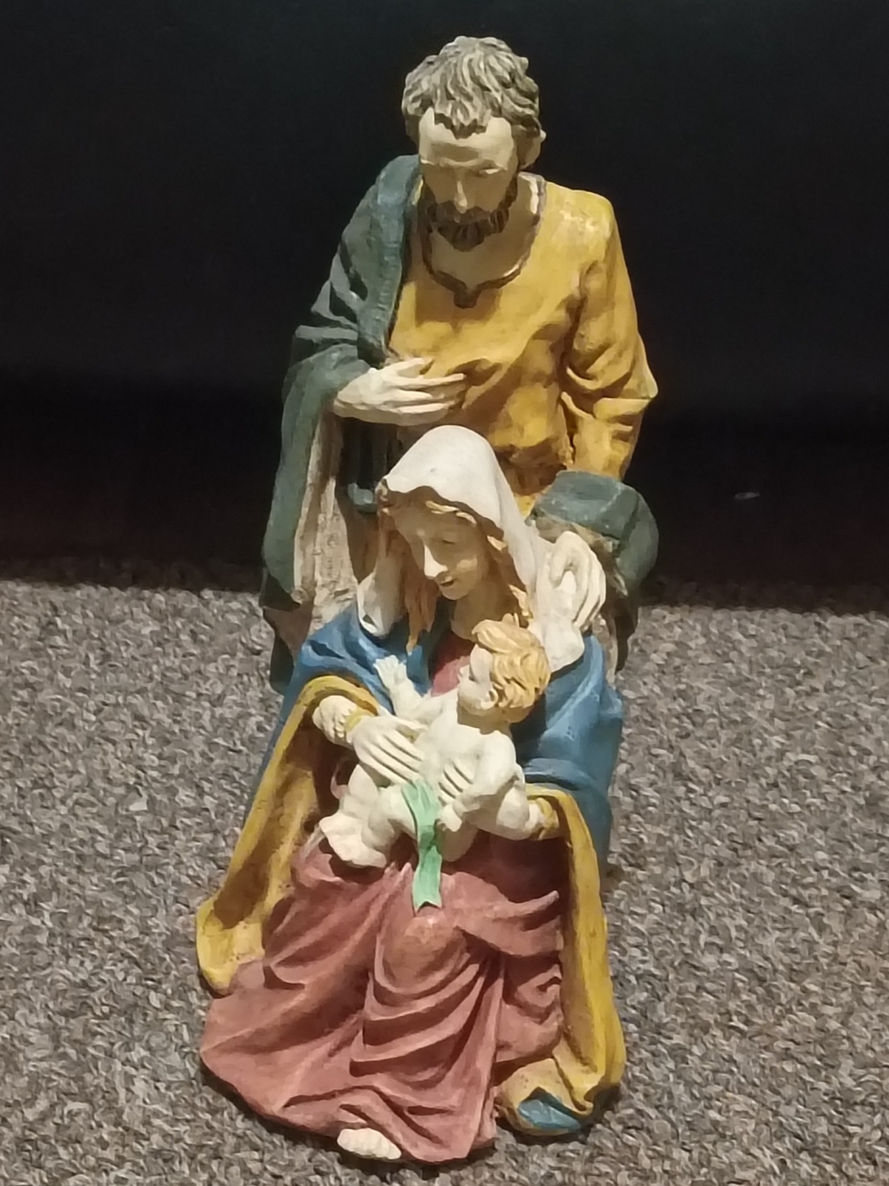 Resin Holy Family Nativity Figurine - Multicolor